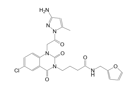 4-(1-[2-(3-amino-5-methyl-1H-pyrazol-1-yl)-2-oxoethyl]-6-chloro-2,4-dioxo-1,4-dihydro-3(2H)-quinazolinyl)-N-(2-furylmethyl)butanamide
