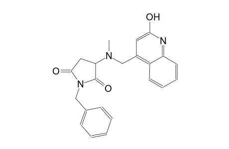 2,5-pyrrolidinedione, 3-[[(2-hydroxy-4-quinolinyl)methyl]methylamino]-1-(phenylmethyl)-