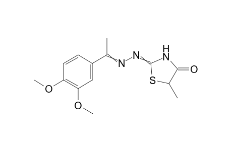 2-(2-(1-(3,4-Dimethoxyphenyl)ethylidine)hydrazono)-5-methylthiazolidin-4-one