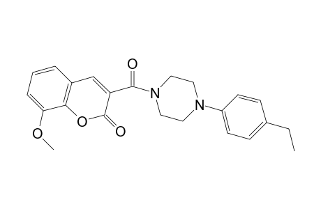 3-[4-(4-ethylphenyl)piperazin-1-yl]carbonyl-8-methoxy-chromen-2-one