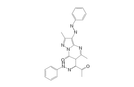 2,7-Dimethyl-8-phenylazo-3-[(N-phenyl-2-oxopropanehydrazonoyl)]pyrazolo[1,5-a]-pyrimidin-4(3H)-one