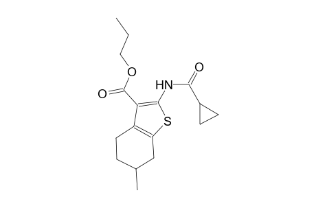 propyl 2-[(cyclopropylcarbonyl)amino]-6-methyl-4,5,6,7-tetrahydro-1-benzothiophene-3-carboxylate