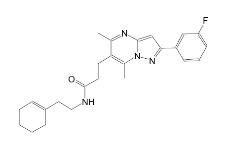 pyrazolo[1,5-a]pyrimidine-6-propanamide, N-[2-(1-cyclohexen-1-yl)ethyl]-2-(3-fluorophenyl)-5,7-dimethyl-