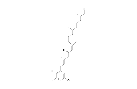 2-[(2'E,6'Z,10'E,14'Z)-5'-Oxo-15'-hydroxymethyl-3',7',11'-trimethylhexadeca-2',6',10',14'-tetraenyl]-6-methylhydroquinone