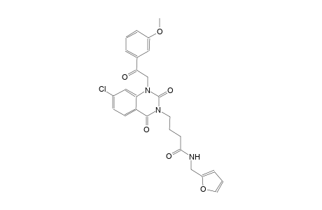 4-(7-chloro-1-[2-(3-methoxyphenyl)-2-oxoethyl]-2,4-dioxo-1,4-dihydro-3(2H)-quinazolinyl)-N-(2-furylmethyl)butanamide