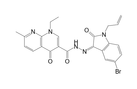 N'-(1-Allyl-5-bromo-2-oxoindolin-3-ylidene)-1-ethyl-1,4-dihydro-7-methyl-4-oxo-1,8-naphthyridine-3-carbohydrazide