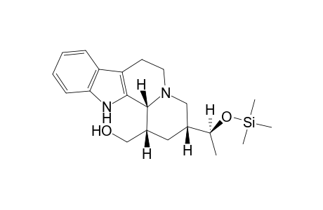 3-[1-(Trimethylsiloxy)ethyl]hexahydroindolo[2,3-c]quinolizine-1-methanol