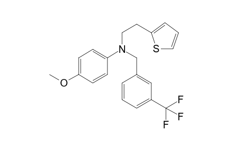 4-Methoxy-N-[2-(thiophen-2-yl)ethyl]-N-([3-(trifluoromethyl)phenyl]methyl)aniline