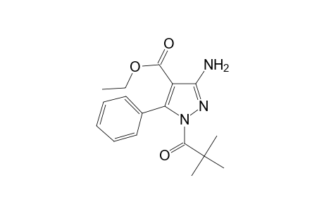 1H-Pyrazole-4-carboxylic acid, 3-amino-1-(2,2-dimethylpropionyl)-5-phenyl-, ethyl ester