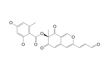 2,4-dihydroxy-6-methyl-benzoic acid [(7R)-6,8-diketo-3-[(E)-3-ketoprop-1-enyl]-7-methyl-isochromen-7-yl] ester