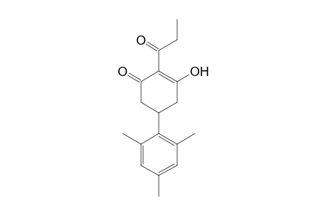 2-Cyclohexen-1-one, 3-hydroxy-2-(1-oxopropyl)-5-(2,4,6-trimethylphenyl)-