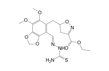 3-isoxazolecarboxylic acid, 5-[[4-[(E)-[(aminocarbonothioyl)hydrazono]methyl]-6,7-dimethoxy-1,3-benzodioxol-5-yl]methyl]-4,5-dihydro-, ethyl ester