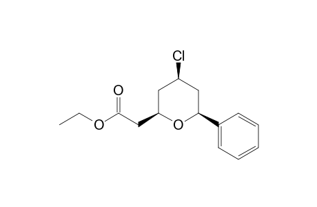 Ethyl 2-(4-cis-chloro-tetrahydro-6-phenyl-2H-pyran-2-yl)acetate