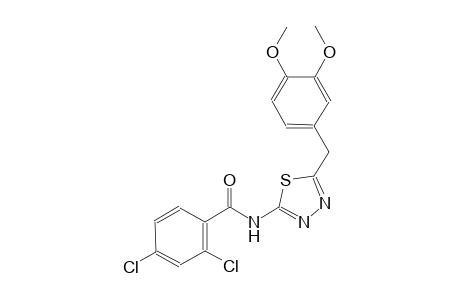 2,4-dichloro-N-[5-(3,4-dimethoxybenzyl)-1,3,4-thiadiazol-2-yl]benzamide