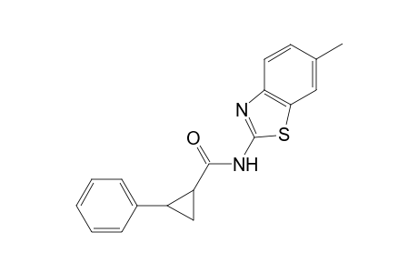 N-(6-Methyl-1,3-benzothiazol-2-yl)-2-phenylcyclopropanecarboxamide