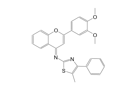 N-[(4E)-2-(3,4-dimethoxyphenyl)-4H-chromen-4-ylidene]-5-methyl-4-phenyl-1,3-thiazol-2-amine