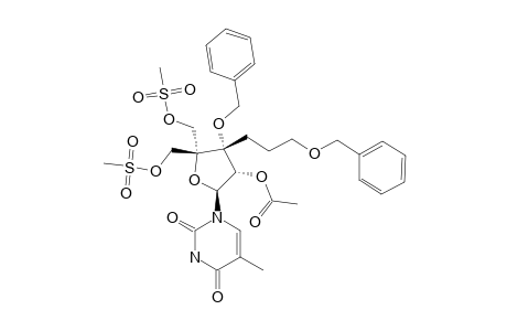 1-(2-O-ACETYL-3-O-BENZYL-3-C-(3-BENZYLOXY)-PROPYL-5-O-MESYL-4-C-HYDROXYMETHYL-BETA-D-ERYTHRO-PENTOFURANOSYL)-THYMINE