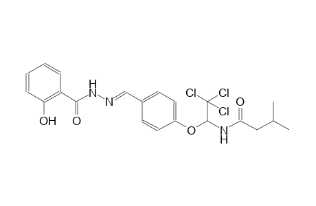 3-methyl-N-[2,2,2-trichloro-1-(4-{(E)-[(2-hydroxybenzoyl)hydrazono]methyl}phenoxy)ethyl]butanamide
