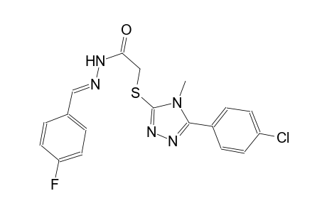 2-{[5-(4-chlorophenyl)-4-methyl-4H-1,2,4-triazol-3-yl]sulfanyl}-N'-[(E)-(4-fluorophenyl)methylidene]acetohydrazide