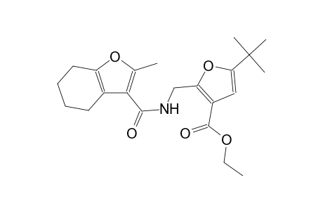 3-furancarboxylic acid, 5-(1,1-dimethylethyl)-2-[[[(4,5,6,7-tetrahydro-2-methyl-3-benzofuranyl)carbonyl]amino]methyl]-, ethyl ester
