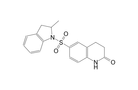 6-[(2-methyl-2,3-dihydro-1H-indol-1-yl)sulfonyl]-3,4-dihydro-2(1H)-quinolinone