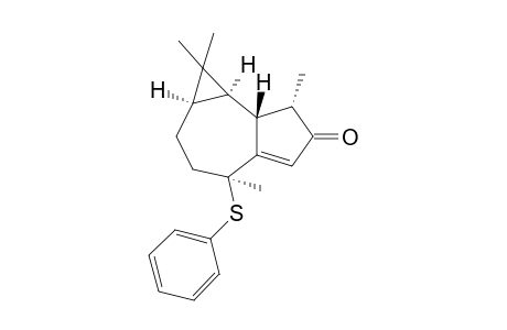 (1aR,4S,7S,7aR,7bR)-1,1,4,7-tetramethyl-4-(phenylthio)-1a,2,3,7,7a,7b-hexahydrocyclopropa[e]azulen-6-one