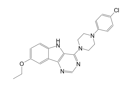 4-[4-(4-chlorophenyl)-1-piperazinyl]-8-ethoxy-5H-pyrimido[5,4-b]indole