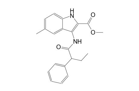 methyl 5-methyl-3-[(2-phenylbutanoyl)amino]-1H-indole-2-carboxylate