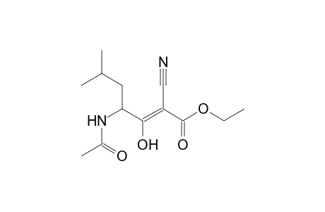 Ethyl 4-(acetylamino)-2-cyano-3-hydroxy-6-methyl-2-heptenoate