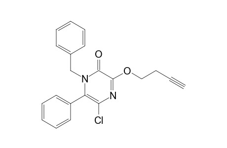 1-Benzyl-3-(3-butynyloxy)-5-chloro-6-phenyl-2(1H)-pyrazinone