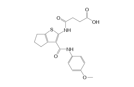 4-({3-[(4-methoxyanilino)carbonyl]-5,6-dihydro-4H-cyclopenta[b]thien-2-yl}amino)-4-oxobutanoic acid