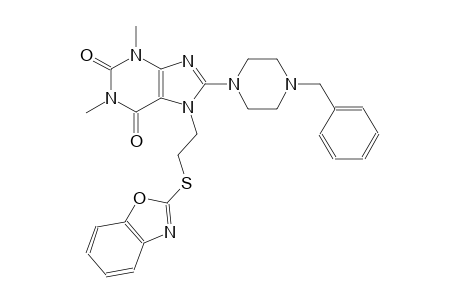 7-[2-(1,3-benzoxazol-2-ylsulfanyl)ethyl]-8-(4-benzyl-1-piperazinyl)-1,3-dimethyl-3,7-dihydro-1H-purine-2,6-dione