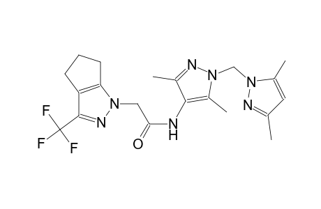 N-{1-[(3,5-dimethyl-1H-pyrazol-1-yl)methyl]-3,5-dimethyl-1H-pyrazol-4-yl}-2-(3-(trifluoromethyl)-5,6-dihydrocyclopenta[c]pyrazol-1(4H)-yl)acetamide
