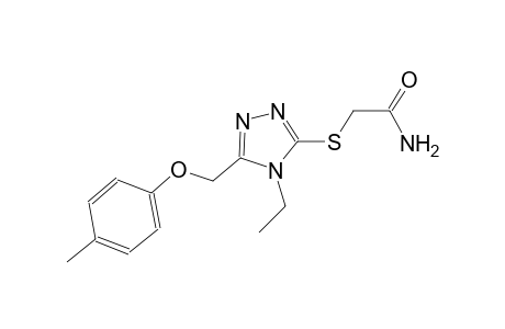 2-({4-ethyl-5-[(4-methylphenoxy)methyl]-4H-1,2,4-triazol-3-yl}sulfanyl)acetamide