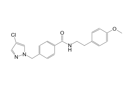 4-[(4-chloro-1H-pyrazol-1-yl)methyl]-N-[2-(4-methoxyphenyl)ethyl]benzamide
