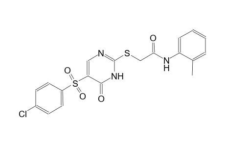 acetamide, 2-[[5-[(4-chlorophenyl)sulfonyl]-1,6-dihydro-6-oxo-2-pyrimidinyl]thio]-N-(2-methylphenyl)-