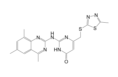 4(3H)-pyrimidinone, 6-[[(5-methyl-1,3,4-thiadiazol-2-yl)thio]methyl]-2-[(4,6,8-trimethyl-2-quinazolinyl)amino]-