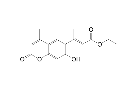 (E)-3-(7-hydroxy-2-keto-4-methyl-chromen-6-yl)but-2-enoic acid ethyl ester
