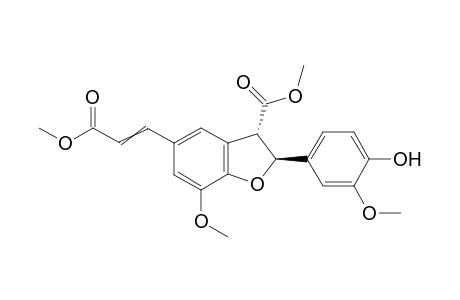 Methyl (2S,3S)-2-(4-hydroxy-3-methoxy-phenyl)-7-methoxy-5-[3-methoxy-3-oxo-prop-1-enyl]-2,3-dihydrobenzofuran-3-carboxylate