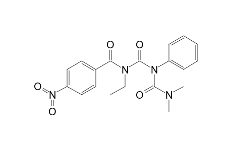 4-(Dimethylcarbamoyl)-3-ethyl-3-(4'-nitrobenzoyl)-1-phenylurea
