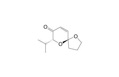 1,6-Dioxaspiro[4.5]dec-9-en-8-one, 7-(1-methylethyl)-, trans-(.+-.)-