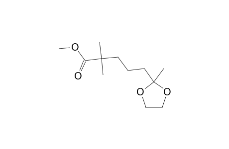2,2-Dimethyl-5-(2-methyl-1,3-dioxolan-2-yl)pentanoic acid methyl ester