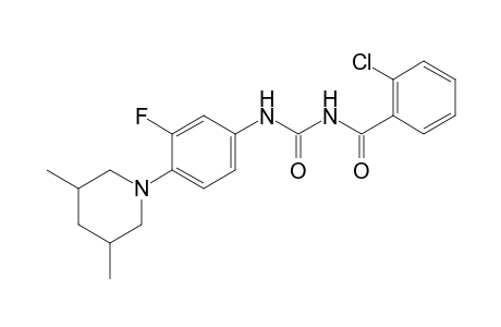 Benzamide, 2-chloro-N-[[[4-(3,5-dimethyl-1-piperidinyl)-3-fluorophenyl]amino]carbonyl]-