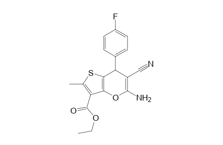 7H-Thieno[3,2-b]pyran-3-carboxylic acid, 5-amino-6-cyano-7-(4-fluorophenyl)-2-methyl-, ethyl ester