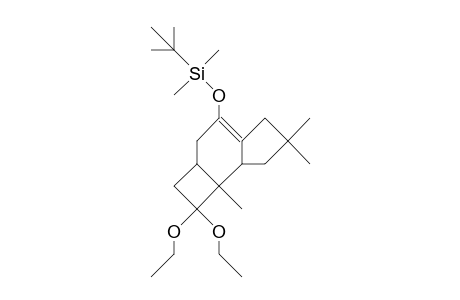 (1b,2a,5A)-7-([T-Butyl-dimethyl]-siloxy)-3,3-diethoxy-7,10,10-trimethyl-tricyclo(6.3.0.0/2,6/)undec-7-ene
