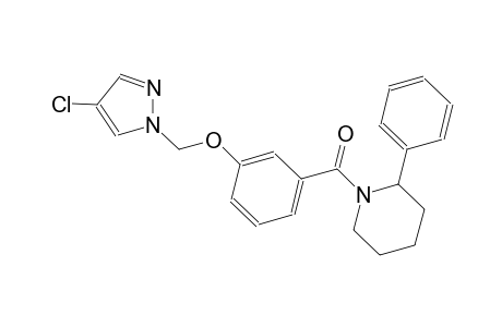 1-{3-[(4-chloro-1H-pyrazol-1-yl)methoxy]benzoyl}-2-phenylpiperidine