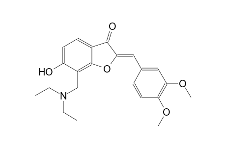3(2H)-benzofuranone, 7-[(diethylamino)methyl]-2-[(3,4-dimethoxyphenyl)methylene]-6-hydroxy-, (2Z)-