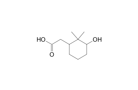 Cyclohexaneacetic acid, 3-hydroxy-2,2-dimethyl-, cis-
