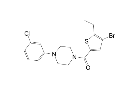 1-[(4-bromo-5-ethyl-2-thienyl)carbonyl]-4-(3-chlorophenyl)piperazine