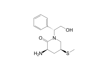 (3R,5S)-3-amino-1-[(1R)-2-hydroxy-1-phenyl-ethyl]-5-(methylthio)-2-piperidone